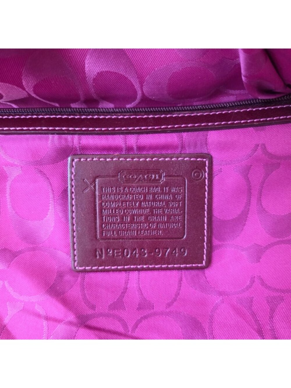 Coach Purse Soho Dowel Top Dual Tone Fuschia Satchel Bag Limited Edition 9749 - Picture 2 of 16